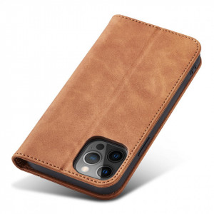 Калъф тип книга Magnet Fancy - iPhone 12 Pro Max кафяв - Img 6