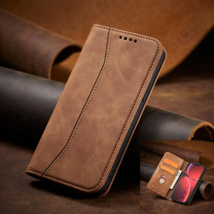 Калъф тип книга Magnet Fancy - iPhone 13 Pro кафяв - Img 13