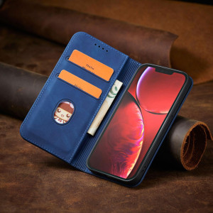 Калъф тип книга Magnet Fancy - iPhone 14 Pro син - Img 11