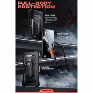 Калъф 360° със стойка и клипс SUPCASE Unicorn Beetle Pro - Samsung Galaxy S22+ черен - Img 6