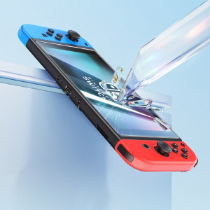 Комплект от 2 бр. Закален стъклен протектор BASEUS Crystal за Nintendo Switch OLED 2021 + инструмент за поставяне - Img 4