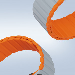Магнитна каишка Dux Ducis LD - Apple Watch 41mm Series 9 / 41mm Series 8 / 41mm Series 7 / 40mm Series 6 / 40mm SE / 40mm Series 5 / 40mm Series 4 / 38mm Series 3 / 38mm Series 2 / 38mm (1st gen) сив / оранжев - Img 8