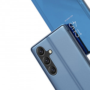 Огледален калъф тип книга Clear View - Samsung Galaxy A24 син - Img 6