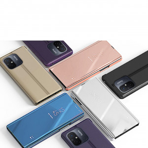 Огледален калъф тип книга Clear View - Xiaomi Poco C55 / Redmi 12C черен - Img 4