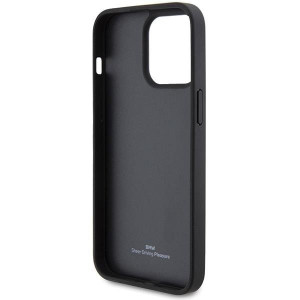 Оригинален гръб от еко кожа BMW Leather Diamond - iPhone 15 Pro черен - Img 7