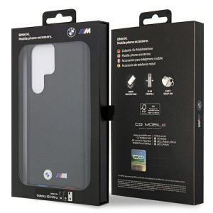Оригинален гръб от естествена кожа BMW Leather Stamp Tricolor BMHCS23L22PTDK - Samsung Galaxy S23 Ultra черен - Img 8