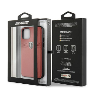 Оригинален гръб от естествена кожа FERRARI Heritage Quilted FEOBAHCN58RE - iPhone 11 Pro червен - Img 7