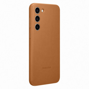 Оригинален гръб от естествена кожа SAMSUNG Leather (EF-VS916LAEGWW) - Samsung Galaxy S23+ кафяв - Img 3
