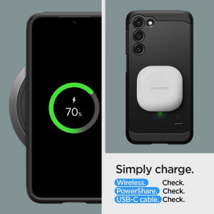 Оригинален гръб със стойка SPIGEN Tough Armor - Samsung Galaxy S23 черен - Img 16