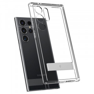 Оригинален гръб със стойка SPIGEN Ultra Hybrid S - Samsung Galaxy S24 Ultra прозрачен - Img 1