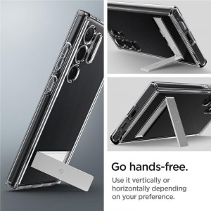 Оригинален гръб със стойка SPIGEN Ultra Hybrid S - Samsung Galaxy S24 Ultra прозрачен - Img 14