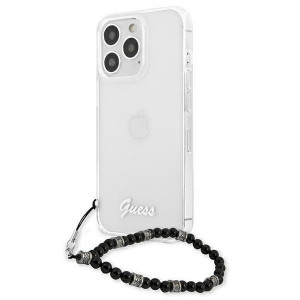 Оригинален гръб с гривна GUESS черен Pearl GUHCP13LKPSBK - iPhone 13 Pro прозрачен - Img 2