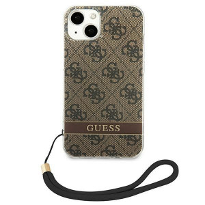 Оригинален гръб с гривна GUESS 4G Print Strap GUOHCP14SH4STW - iPhone 14 кафяв - Img 3