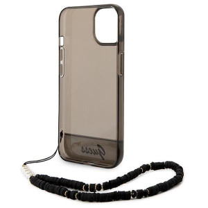 Оригинален гръб с гривна GUESS Translucent Pearl Strap GUHCP14MHGCOHK - iPhone 14 Plus черен - Img 6