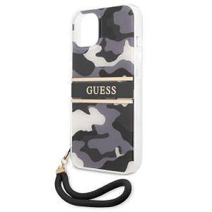 Оригинален гръб с каишка GUESS Camo GUHCP13mkCABBK - iPhone 13 черен - Img 6