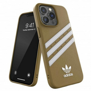 Оригинален гръб ADIDAS OR Molded PU - iPhone 13 Pro Max бежов / златист - Img 8