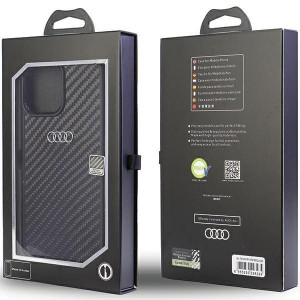 Оригинален гръб AUDI Carbon Fiber AU-TPUPCIP13PM-R8 / D2-BK - iPhone 13 Pro Max черен - Img 5
