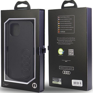 Оригинален гръб AUDI Synthetic Leather AU-TPUPCIP12P-TT / D1-BK - iPhone 12 / 12 Pro черен - Img 7