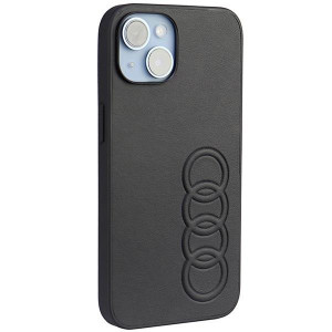 Оригинален гръб AUDI Synthetic Leather AU-TPUPPCIP14-TT / D1-BK - iPhone 14 черен - Img 2