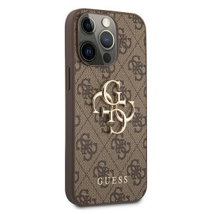Оригинален гръб GUESS 4G Big Metal Logo GUHCP13L4GMGBR - iPhone 13 Pro кафяв - Img 4