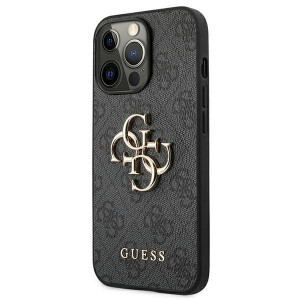 Оригинален гръб GUESS 4G Big Metal Logo GUHCP13X4GMGGR - iPhone 13 Pro Max сив - Img 2