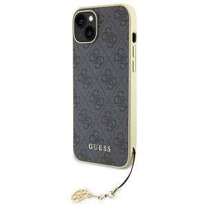 Оригинален гръб GUESS 4G Charms - iPhone 15 Plus сив - Img 2