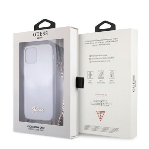 Оригинален гръб GUESS 4G Gold Chain GUHCP12MKC4GSGO - iPhone 12 / 12 Pro прозрачен - Img 8