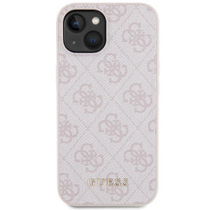 Оригинален гръб GUESS 4G Metal Gold Logo - iPhone 15 розов - Img 3