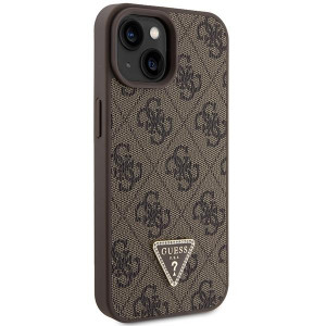 Оригинален гръб GUESS 4G Metal Logo с презрамка GUHCP15MP4TDSCPW - iPhone 15 Plus кафяв - Img 5