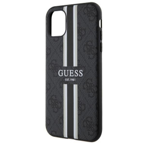 Оригинален гръб GUESS 4G Printed Stripe MagSafe GUHMN61P4RPSK - iPhone 11 черен - Img 6
