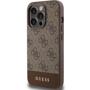 Оригинален гръб GUESS 4G Stripe - iPhone 15 Pro Max кафяв - Img 2