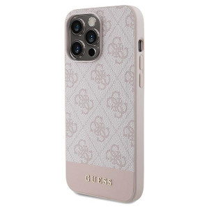 Оригинален гръб GUESS 4G Stripe - iPhone 15 Pro Max розов - Img 2