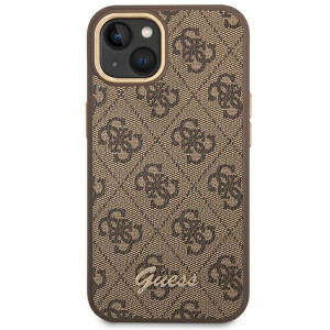 Оригинален гръб GUESS 4G Vintage Gold Logo GUHCP14MHG4SHW - iPhone 14 Plus кафяв - Img 3