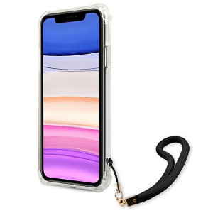 Оригинален гръб GUESS Camo GUHCN61KSARBK с връзка - iPhone 11 черен - Img 5