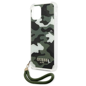 Оригинален гръб GUESS Camo GUHCP12MKSARKA с връзка - iPhone 12 / 12 Pro зелен / каки - Img 6