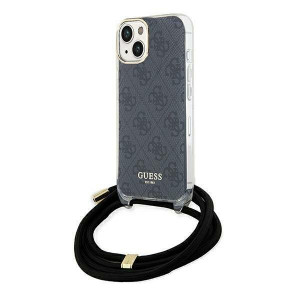 Оригинален гръб GUESS Crossbody Cord 4G Print - iPhone 13 / 14 / 15 черен - Img 1