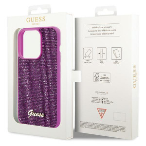 Оригинален гръб GUESS Disco Metal Script - iPhone 15 Pro розов - Img 8