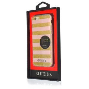 Оригинален гръб GUESS Ethnic Chic Stripes 3D GUHCP6STGPI - iPhone 6 / 6s розов - Img 2
