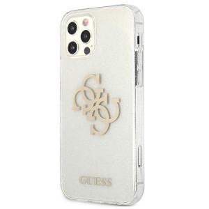 Оригинален гръб GUESS Glitter 4G Big Logo GUHCP12LPCUGL4GTR - iPhone 12 Pro Max прозрачен - Img 2