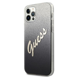 Оригинален гръб GUESS Glitter Gradient GUHCP12MPCUGLSBK - iPhone 12 / 12 Pro черен - Img 2
