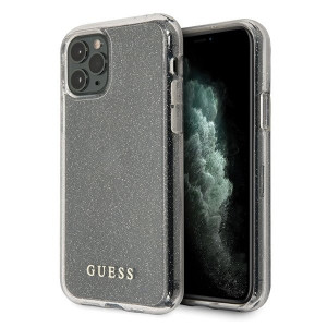 Оригинален гръб GUESS Glitter GUHCN65PCGLSI - iPhone 11 Pro Max сребрист - Img 1