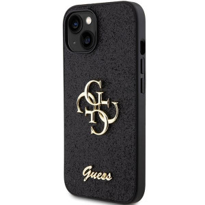 Оригинален гръб GUESS Glitter Script Big 4G - iPhone 15 черен - Img 2
