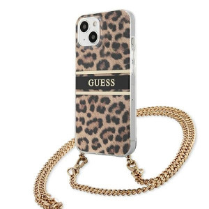 Оригинален гръб GUESS Gold Strap GUHCP13SKBCLE - iPhone 13 mini леопард - Img 2