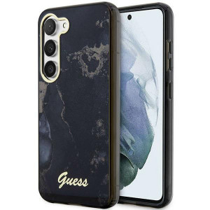 Оригинален гръб GUESS Golden Marble GUHCS23SHTMRSK - Samsung Galaxy S23 черен - Img 1