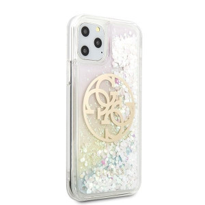 Оригинален гръб GUESS Gradient Liquid Glitter Circle Logo GUHCN58LGIRGP - iPhone 11 Pro бял - Img 5