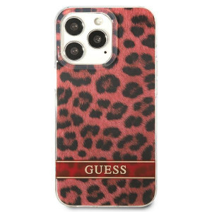 Оригинален гръб GUESS Leopard GUHCP13LHSLEOR - iPhone 13 Pro червен - Img 3