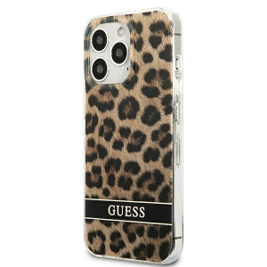 Оригинален гръб GUESS Leopard GUHCP13LHSLEOW - iPhone 13 Pro кафяв - Img 2