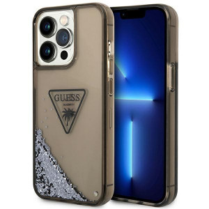 Оригинален гръб GUESS Liquid Glitter Palm Collection GUHCP14XLFCTPK - iPhone 14 Pro Max черен - Img 1