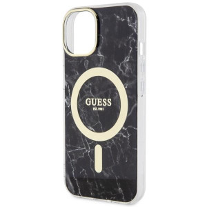 Оригинален гръб GUESS Marble MagSafe GUHMP14SPCUMAK - iPhone 14 черен - Img 6