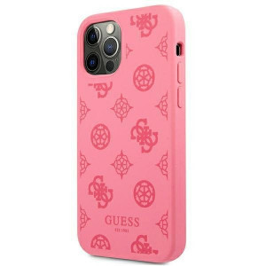 Оригинален гръб GUESS Peony GUHCP12LLSPEFU - iPhone 12 Pro Max циклама - Img 2